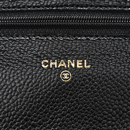 Chanel Caviar Quilted Wallet On Chain WOC Black 6 of 9