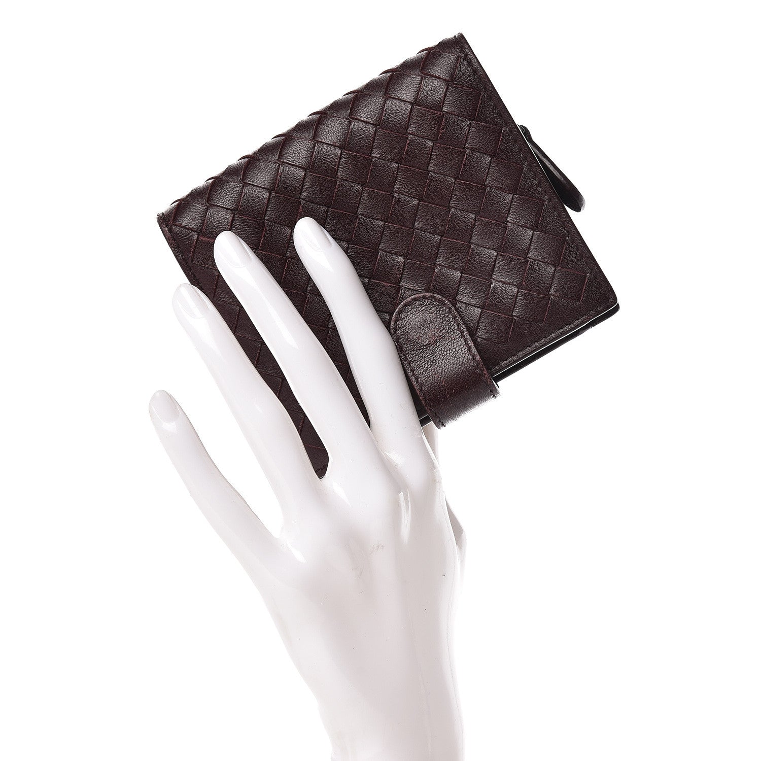 Bottega Veneta Nappa Intrecciato Mini Wallet Dark Barolo 2 of 11