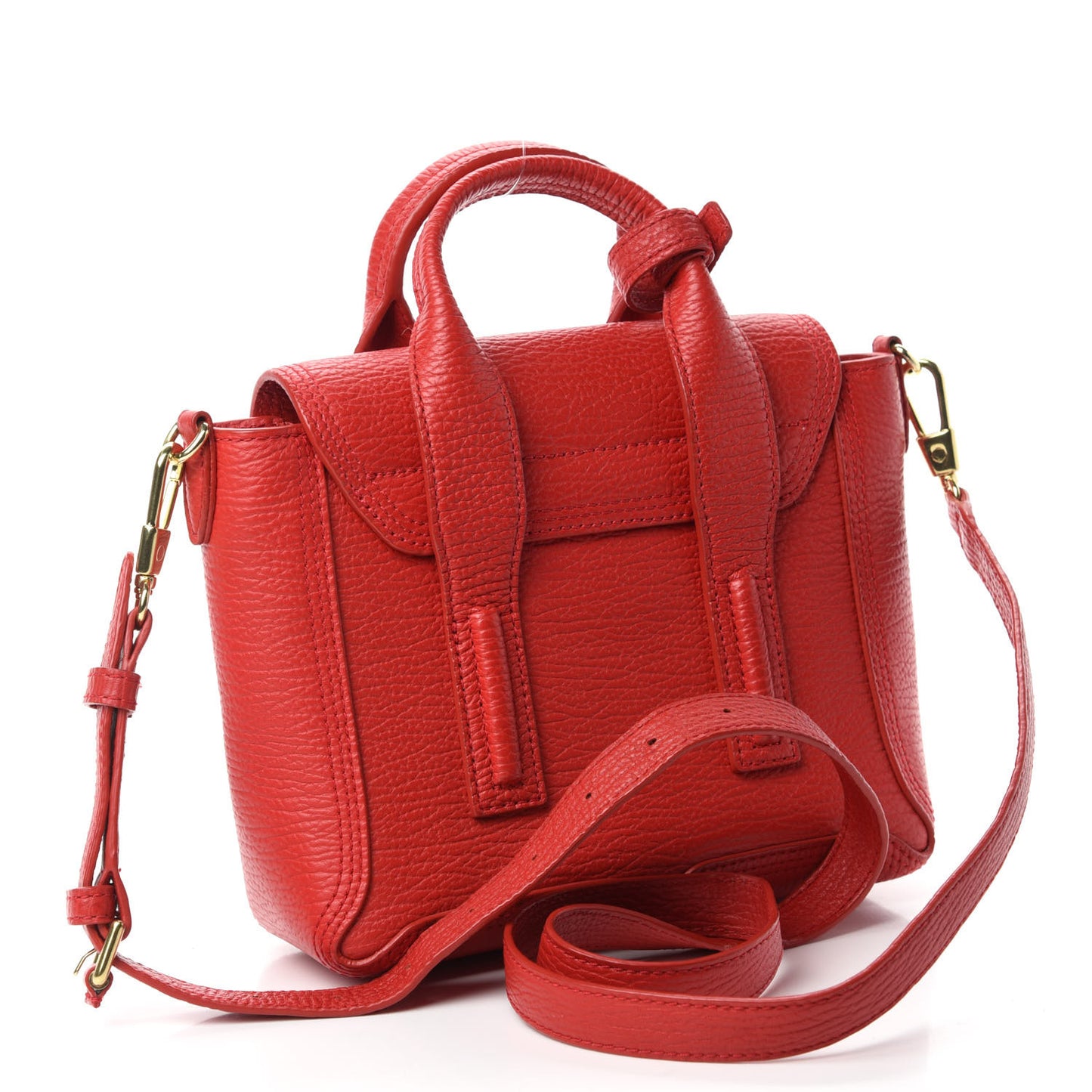 Textured Calfskin Mini Pashli Satchel Red