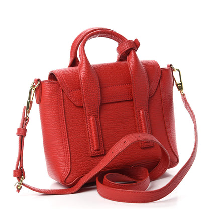 3.1 Phillip Lim Textured Calfskin Mini Pashli Satchel Red 3 of 11