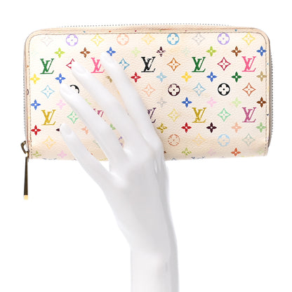 Louis Vuitton Monogram Multicolor Zippy Wallet White Litchi 2 of 10