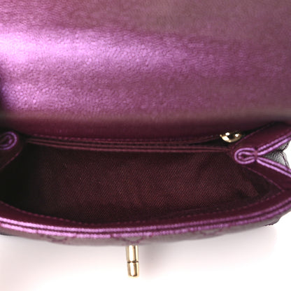 Chanel Iridescent Caviar Quilted Extra Mini Coco Handle Flap Purple 5 of 10