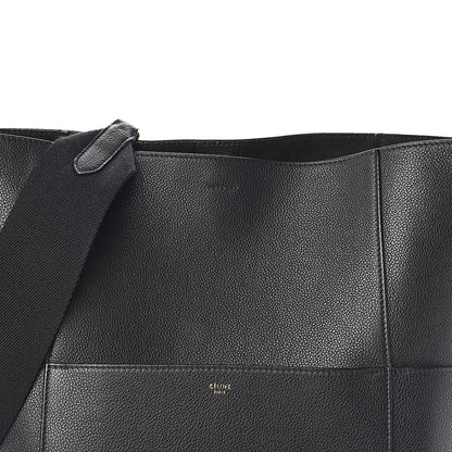 Celine Soft Grained Calfskin Sangle Bucket Bag Black 6 of 12