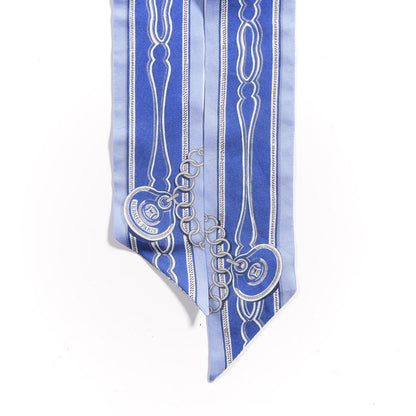 Hermes Silk Maillons Twilly Ciel Bleu Roy Beige 3 of 5