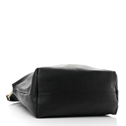 Burberry Grainy Calfskin Medium Cale Hobo Black 4 of 15