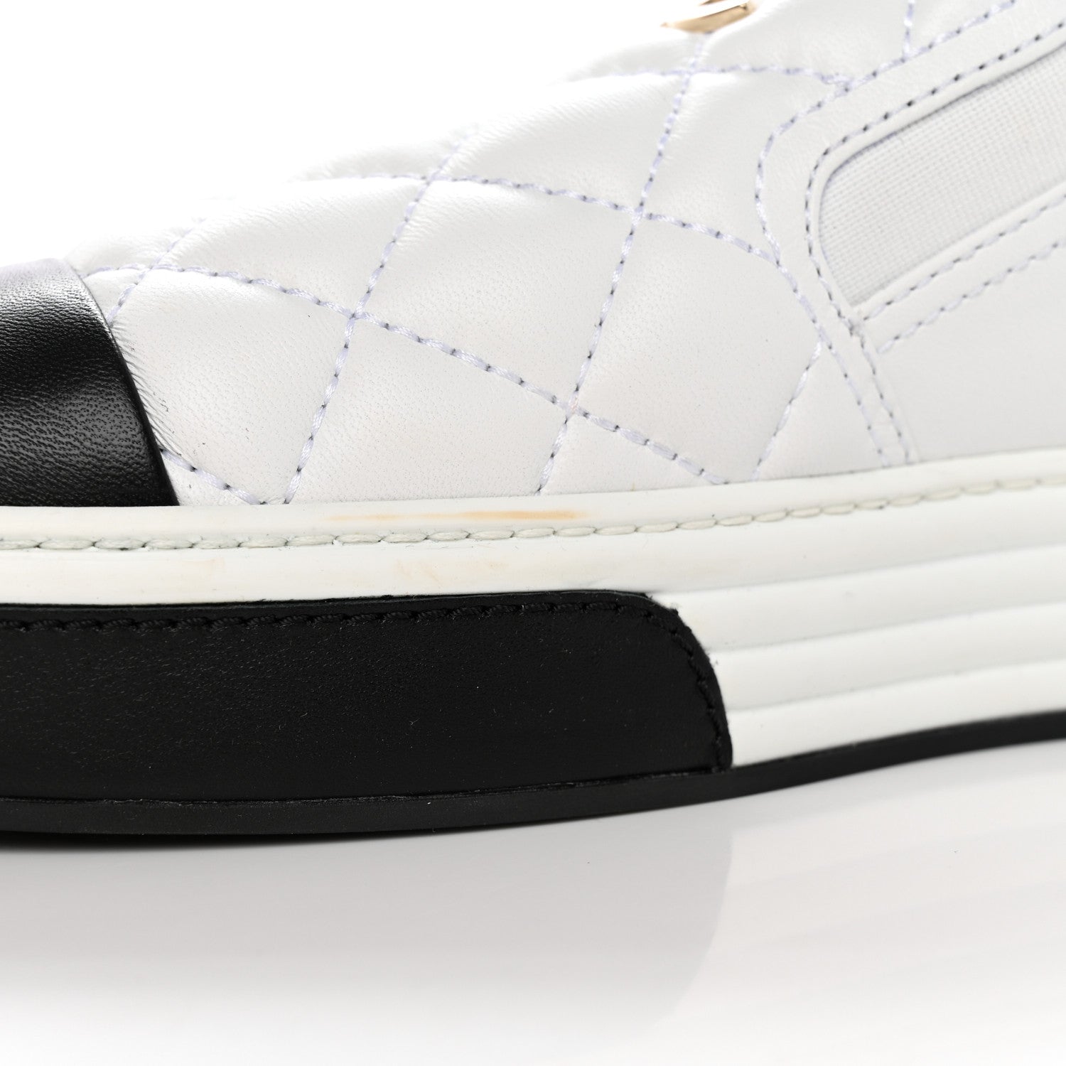 Chanel Lambskin Quilted Womens CC Stroll Sneakers 40 White 16 of 18