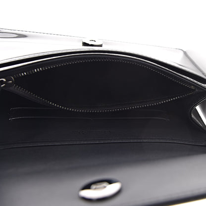 Christian Dior Metallic Patent Micro-Cannage Diorama Wallet on Chain Pouch Onyx Black 6 of 14