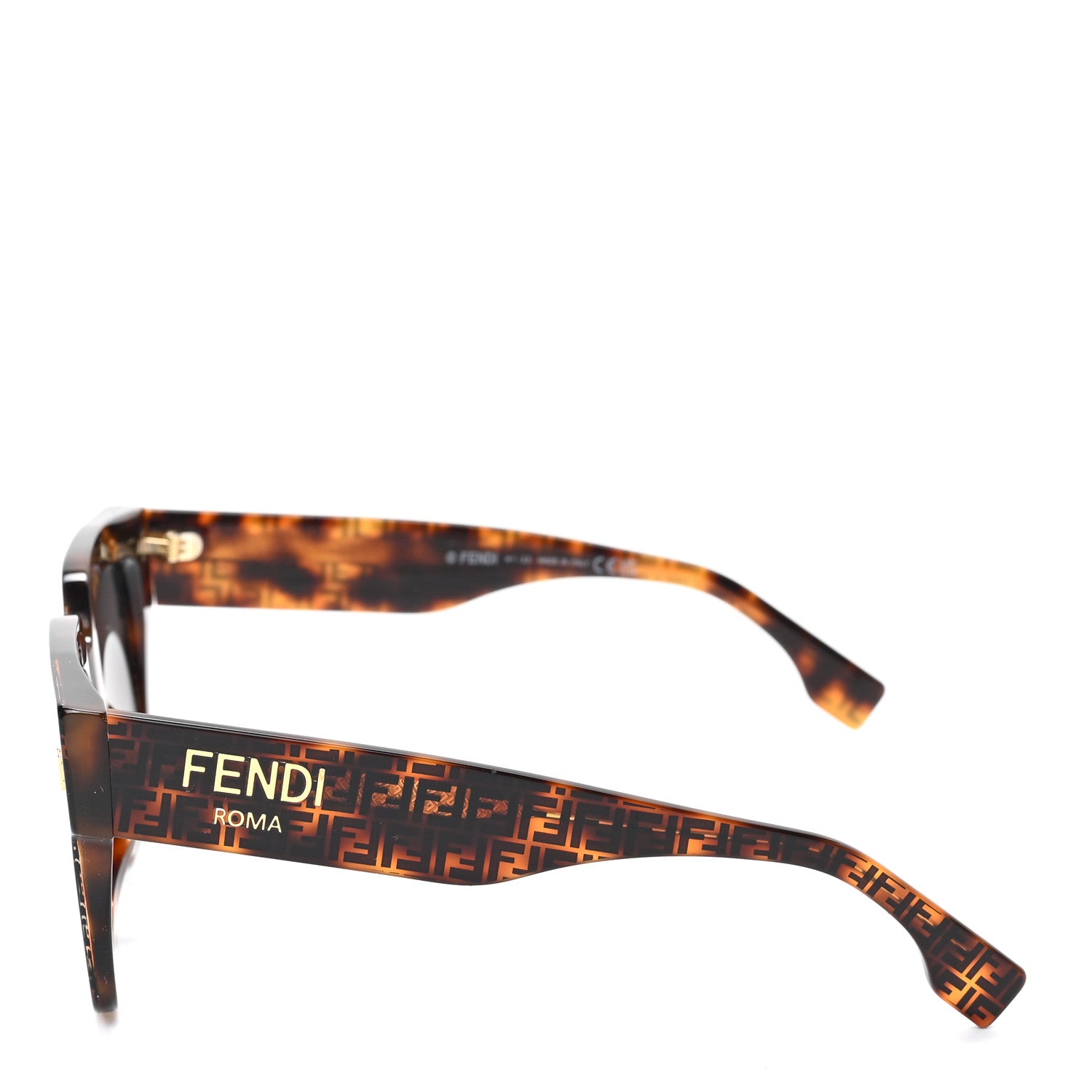 Fendi Acetate Fendi Square Sunglasses FE40101 Havana Black 3 of 6