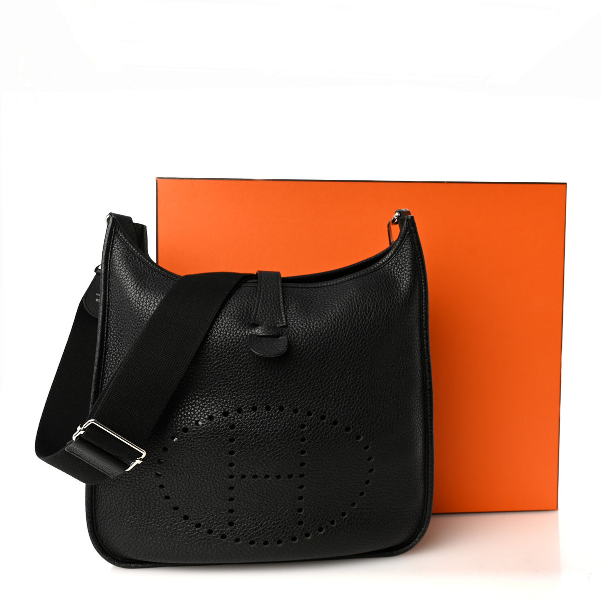Hermes Taurillon Clemence EVELYNE III GM Black 20 of 21