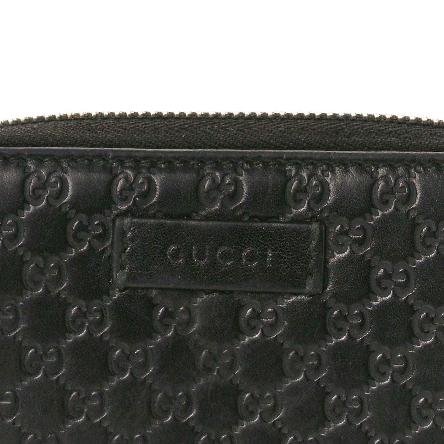 Microguccissima Zip Around Card Case Black