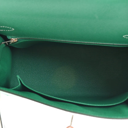 Hermes Epsom Kelly Sellier 25 Vert Vertigo Vert Fizz Bleu France 5 of 11