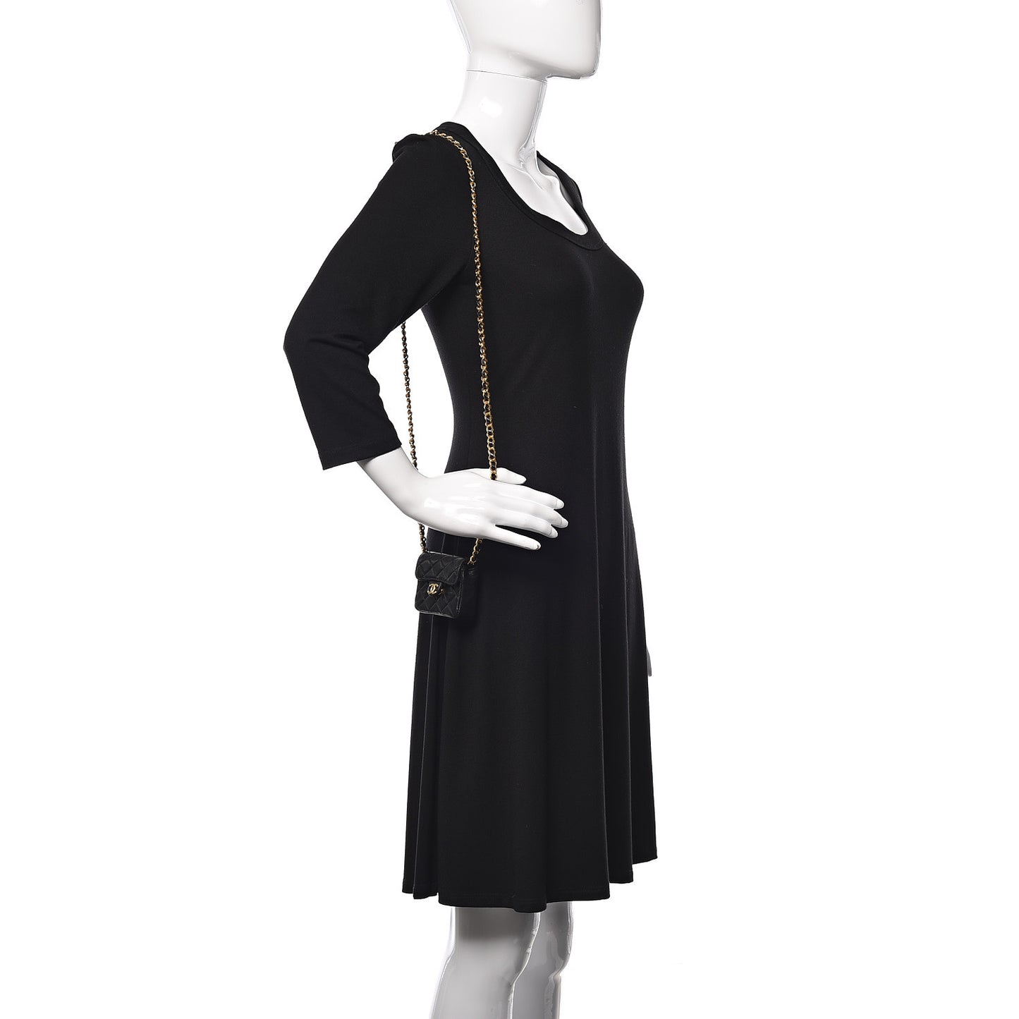 Lambskin Quilted Micro Mini Flap Black