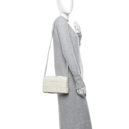 Bottega Veneta Patent Maxi Intrecciato Cassette Crossbody Bag White 2 of 11
