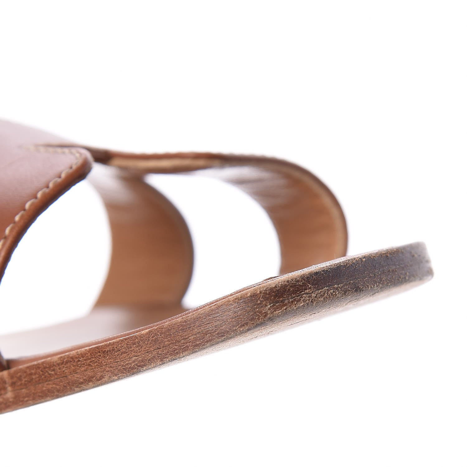 Hermes Box Calfskin Oran Sandals 37.5 Gold 13 of 14
