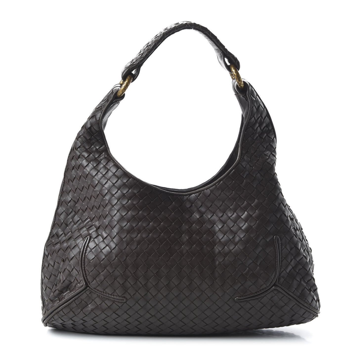 Nappa Intrecciato New Ball Hobo Ebano