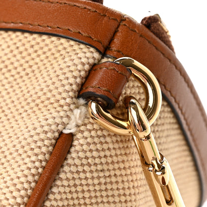 Gucci Vintage Canvas Web Pouch Sand Cuir 11 of 11