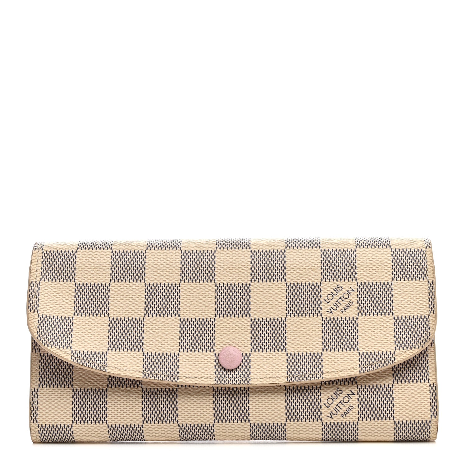 Louis Vuitton Damier Azur Emilie Wallet Rose Ballerine 1 of 9