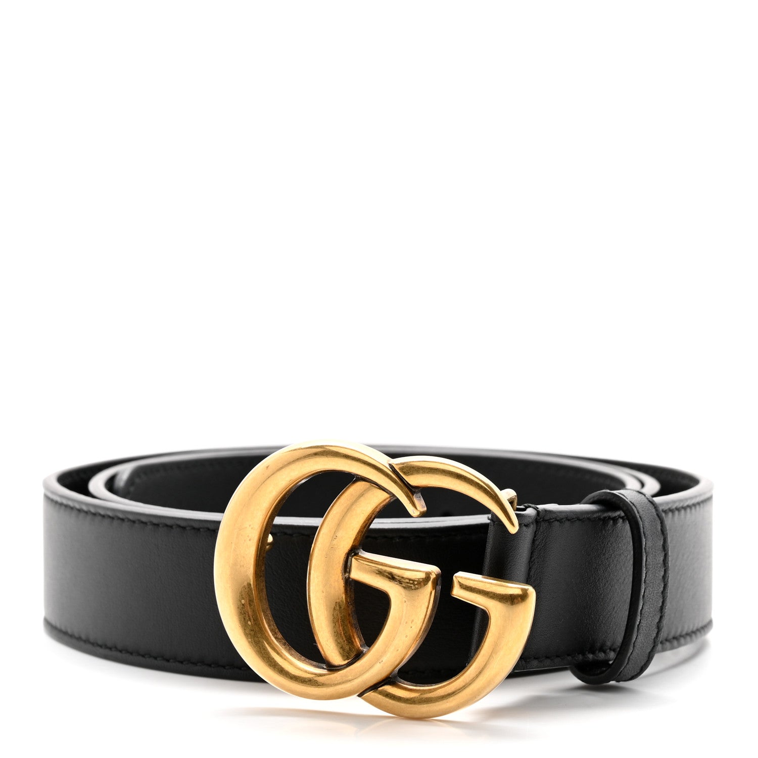 Gucci Calfskin Double G 30mm Belt 90 36 Black 1 of 8