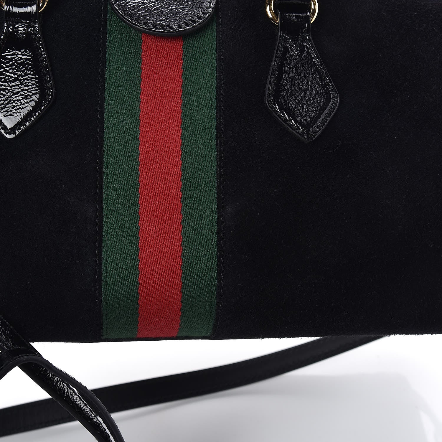 Gucci Suede Patent GG Web Medium Ophidia Boston Black 10 of 12