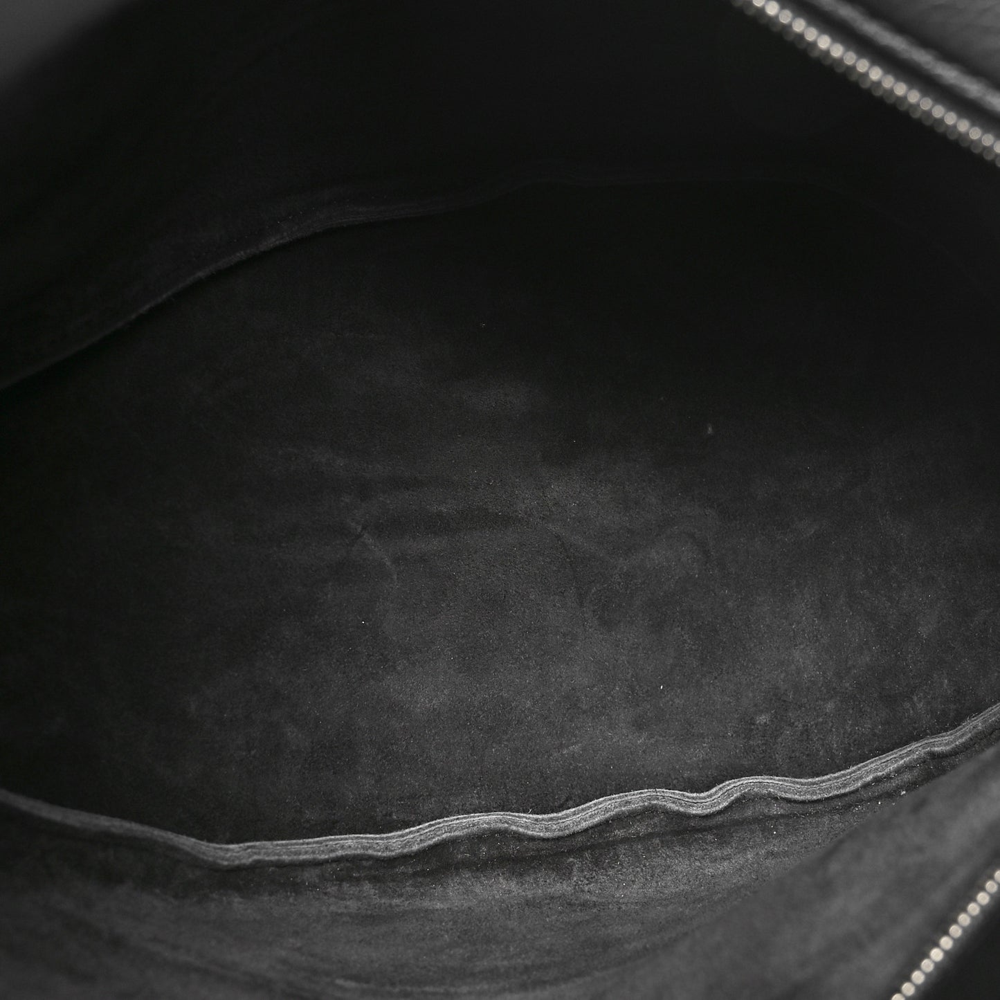 Grained Calfskin Large Slouchy Banana Bag Black
