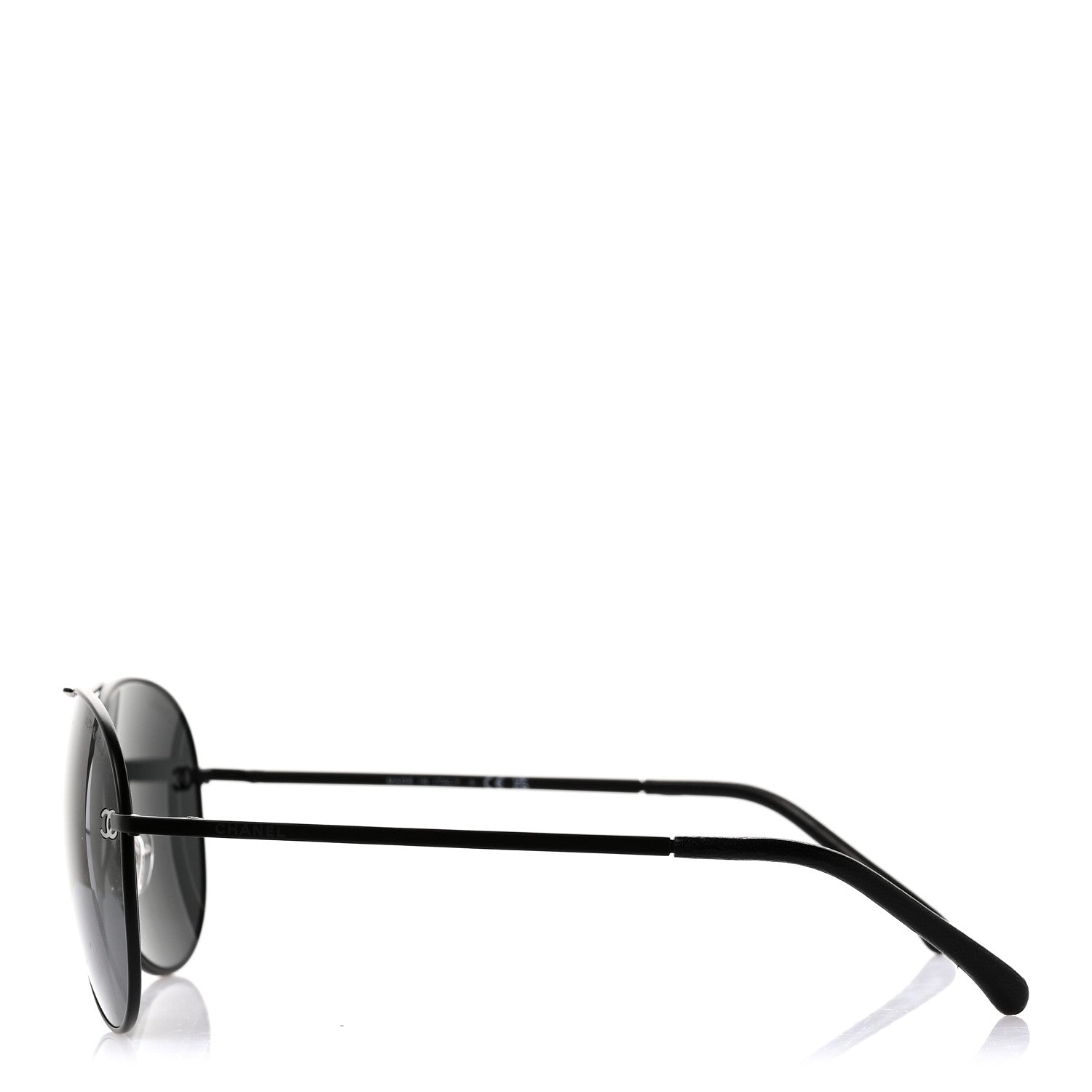 Chanel Metal Aviator CC Sunglasses 4189-T-Q Black 3 of 7