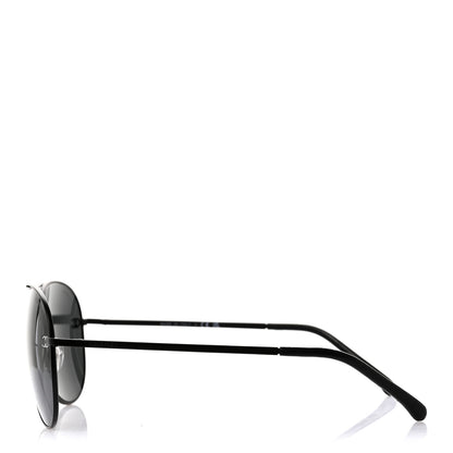 Chanel Metal Aviator CC Sunglasses 4189-T-Q Black 3 of 7