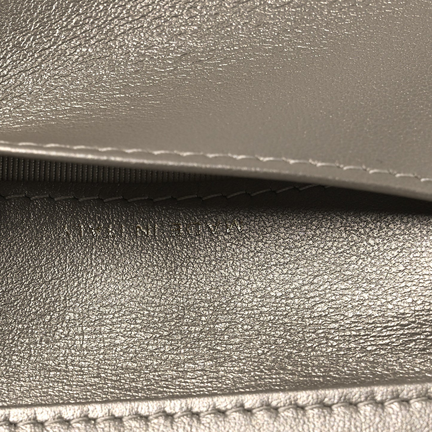 Metallic Aged Calfskin Quilted Reissue Compact Wallet Gold