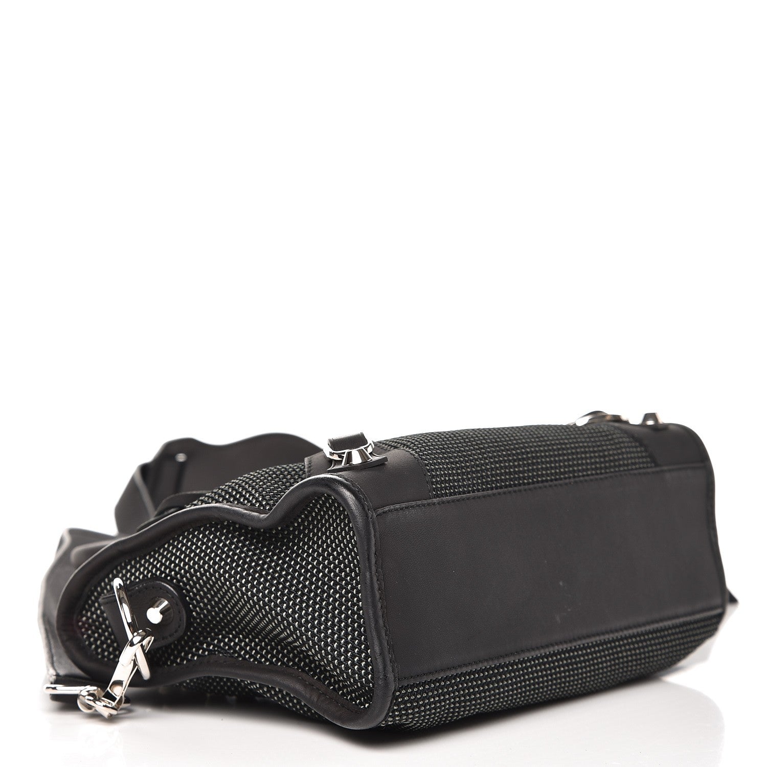 Balenciaga Lambskin Canvas Classic Silver Hardware Mini City Black 4 of 7