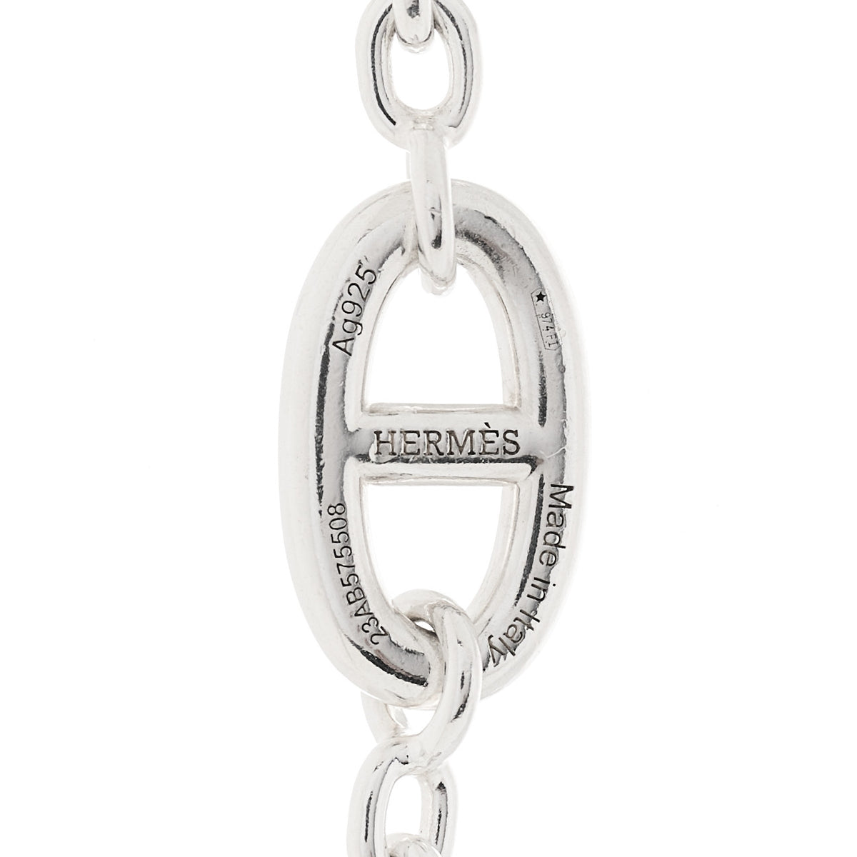 Hermes Sterling Silver Farandole Necklace 160 4 of 6
