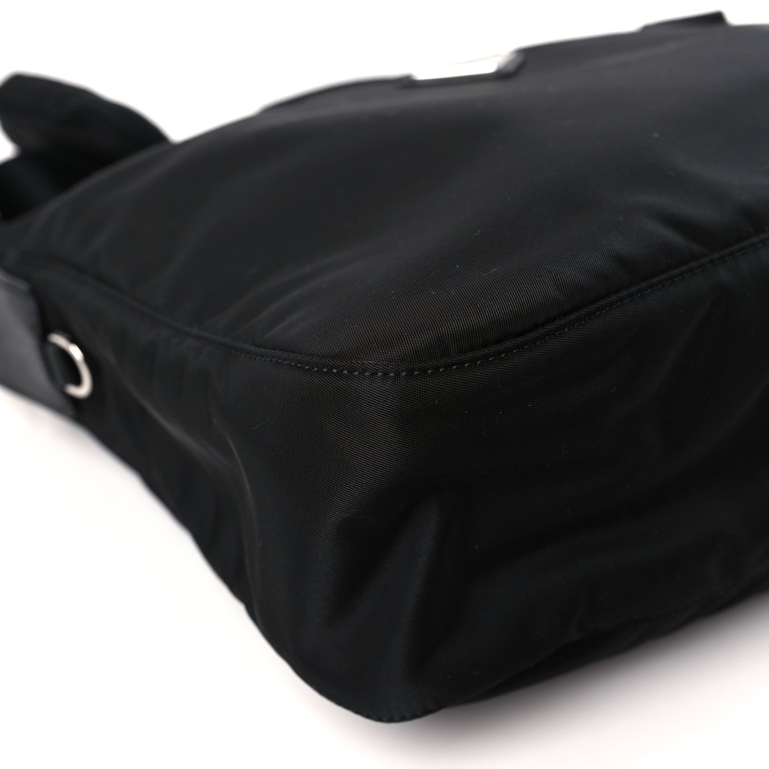 Prada Re-Nylon Vela Saffiano Pocket Double Zip Messenger Bag Black 8 of 9