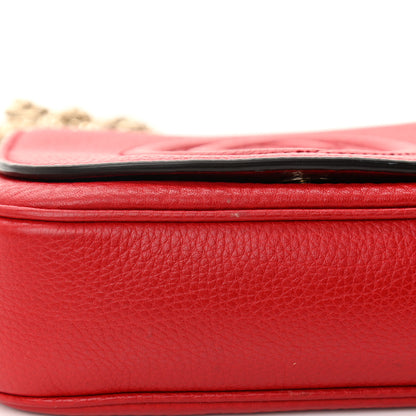 Gucci Pebbled Calfskin Small Soho Flap Crossbody Red 10 of 11