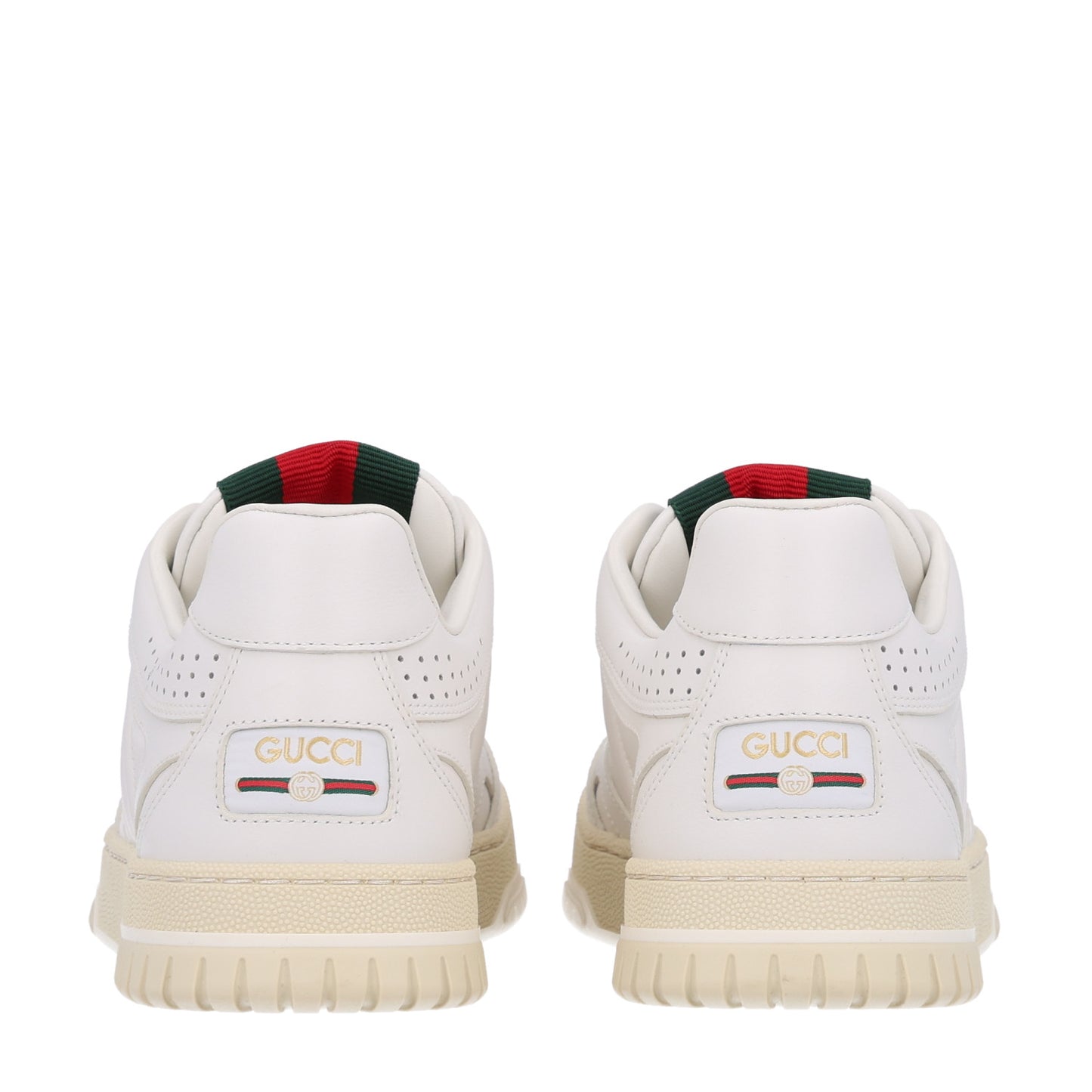 Calfskin Suede Womens Re-Web Sneakers 38.5 White Red
