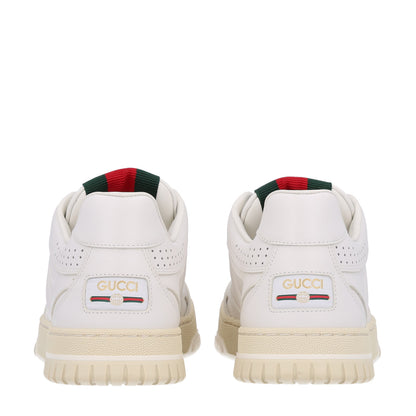 Gucci Calfskin Suede Womens Re-Web Sneakers 38.5 White Red 6 of 10