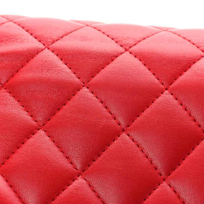 Chanel Lambskin Quilted Medium Double Flap Red 14 of 14
