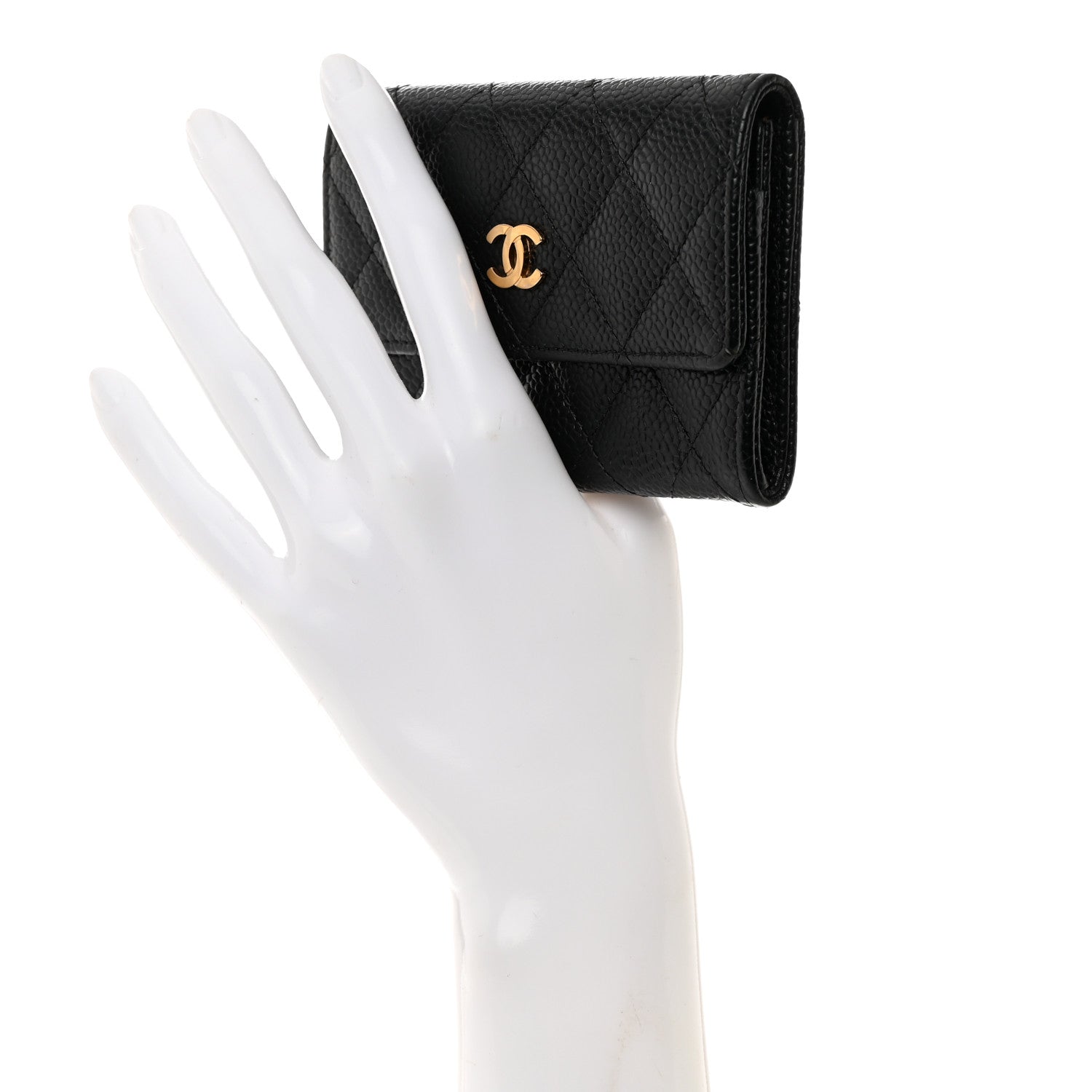 Chanel Caviar Quilted Flap Card Holder Black 2 of 8