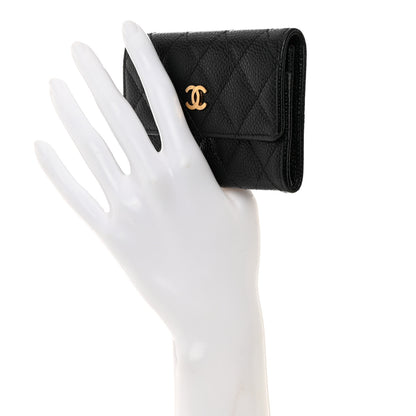 Chanel Caviar Quilted Flap Card Holder Black 2 of 8