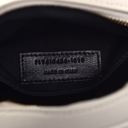 Saint Laurent Grain De Poudre Matelasse Chevron Quilted Round Vinyle Camera Bag Crema Soft 7 of 7