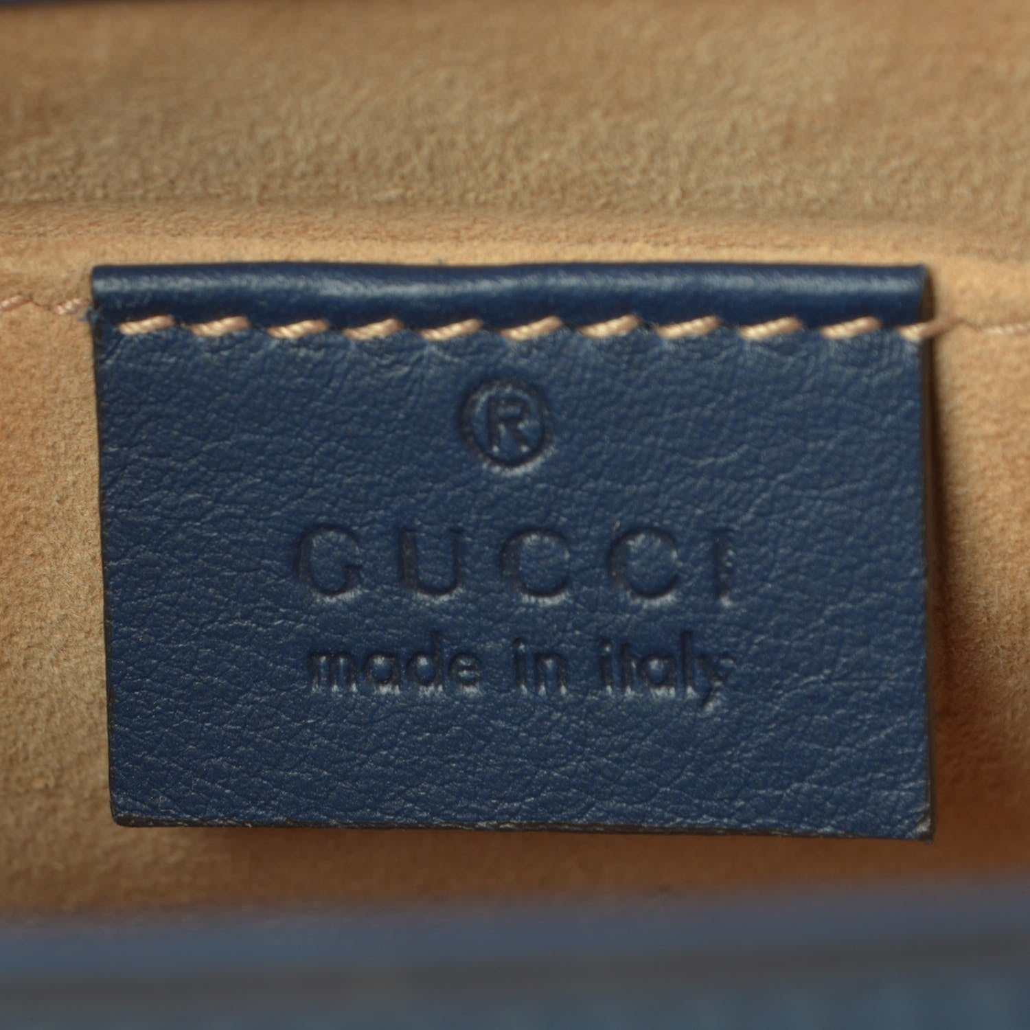 Gucci Calfskin Studded Small Padlock Shoulder Bag Blue Agata 7 of 9