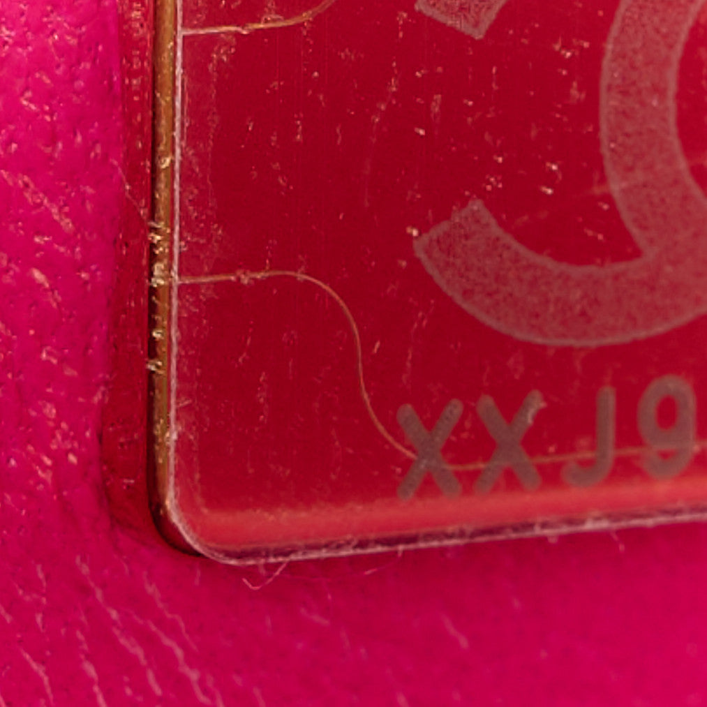 Chanel Lambskin Quilted Mini Crystal Top Handle Rectangular Flap Dark Pink 8 of 12