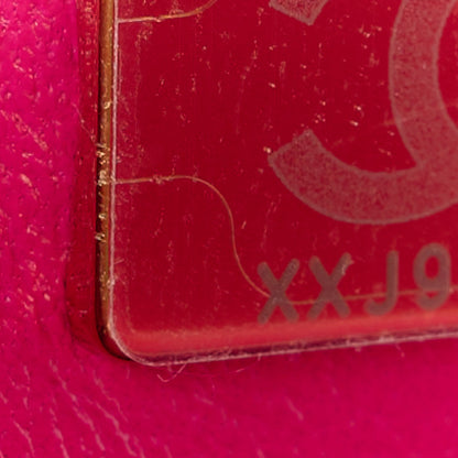Chanel Lambskin Quilted Mini Crystal Top Handle Rectangular Flap Dark Pink 8 of 12