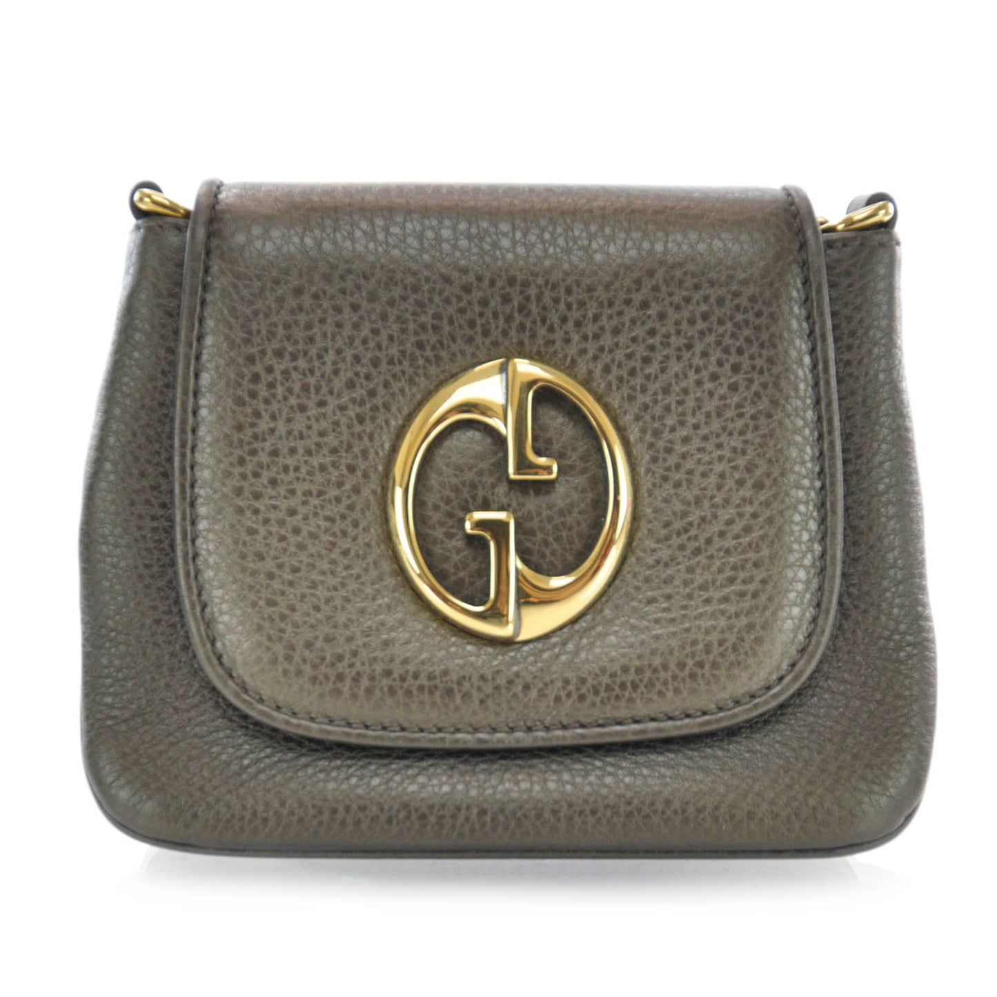 Metallic Pebbled Calfskin Small 1973 Chain Shoulder Bag Winter Leaf
