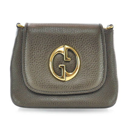 Gucci Metallic Pebbled Calfskin Small 1973 Chain Shoulder Bag Winter Leaf 1 of 7