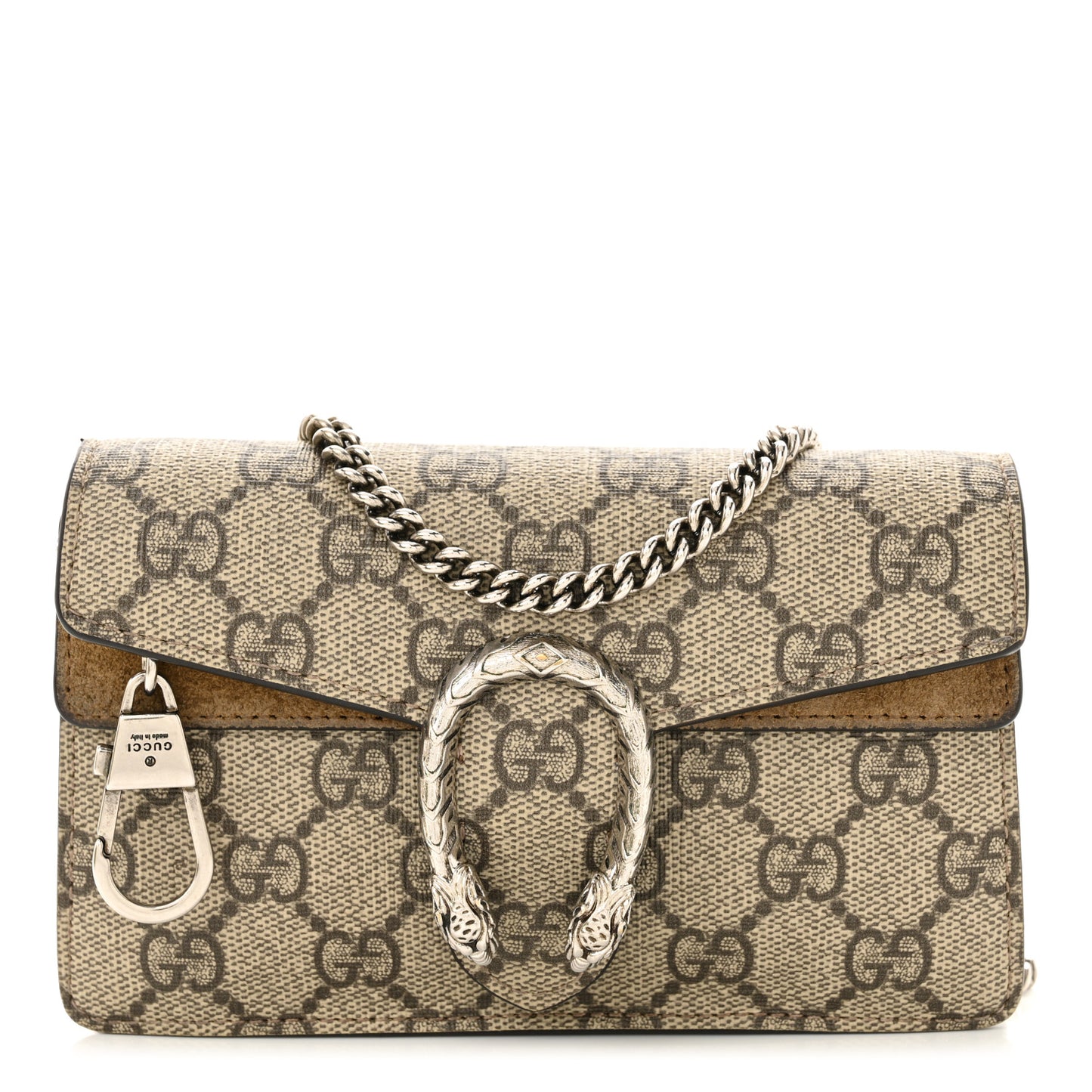 GG Supreme Monogram Super Mini Dionysus Shoulder Bag Taupe