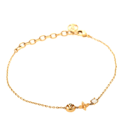 Louis Vuitton Metal Crystal Petit Louis Bracelet Gold 1 of 6