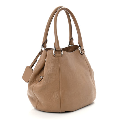 Prada Vitello Daino Expandable Shoulder Bag Sesamo 3 of 14