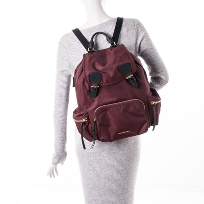 Burberry Nylon Large Rucksack Backpack Burgundy Red 2 of 7
