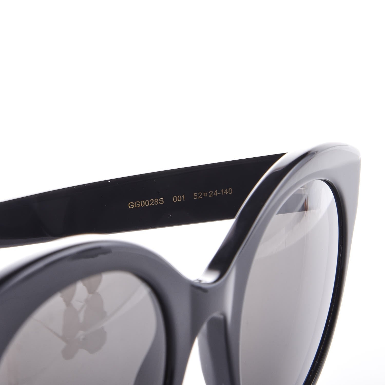 Gucci Round GG Sunglasses GG0028SA Black 5 of 7