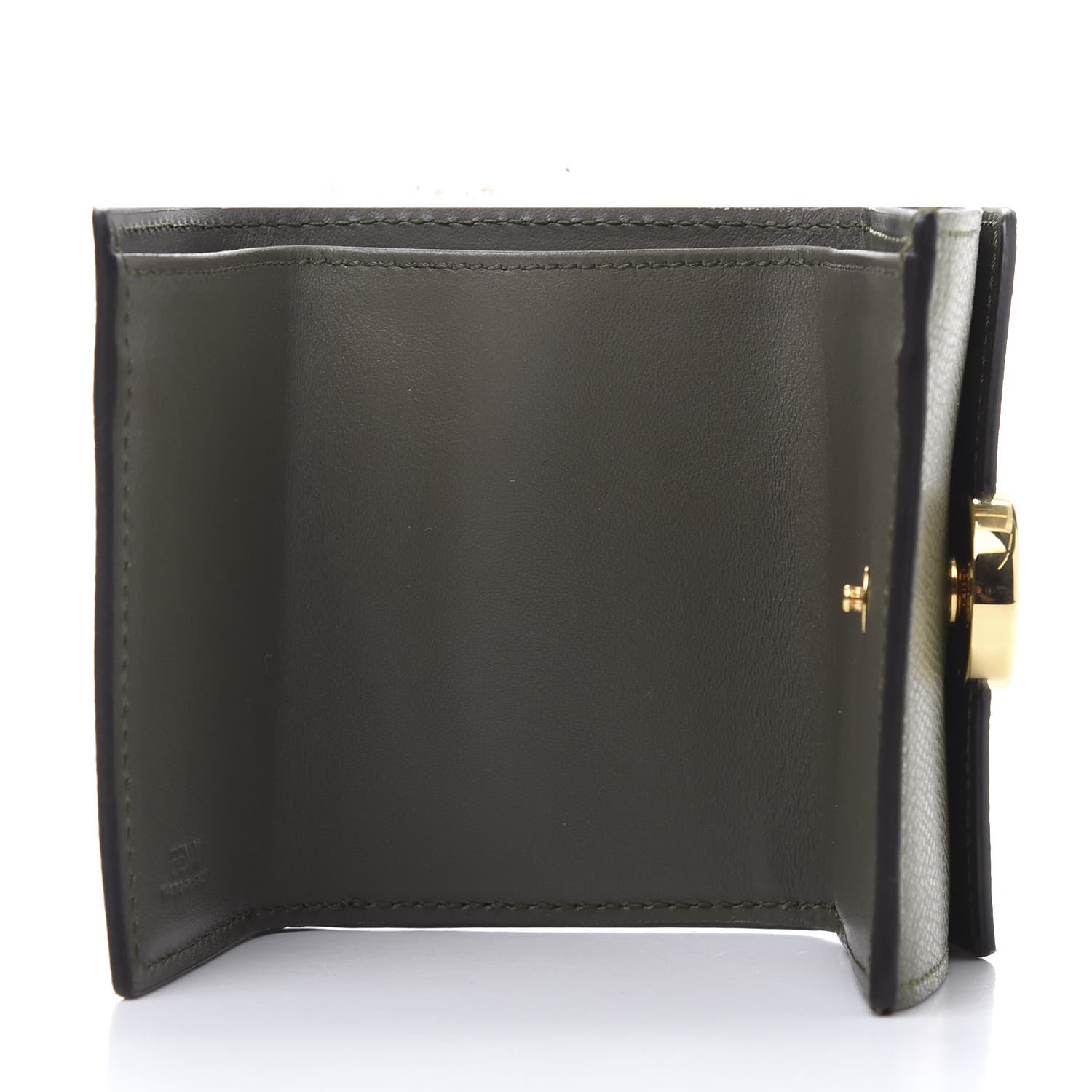 Fendi Vitello Cruise F is Fendi Micro Tri-Fold Envelope Wallet Asparago 5 of 11