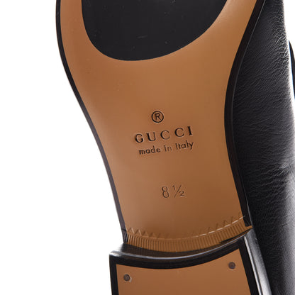 Gucci Goatskin Mens Horsebit Loafers 8.5 Black 6 of 8