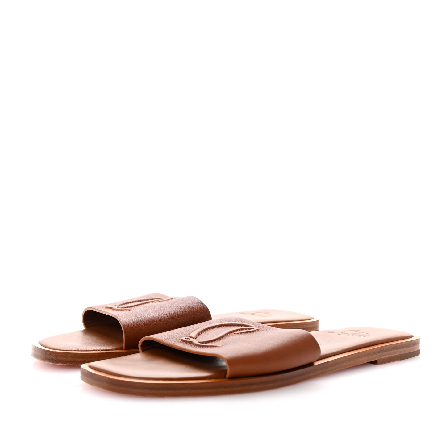 Calfskin Mule Flat Slides 39 Cuoio